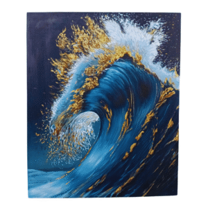 Gilded Midnight Wave | Paintings for Sale